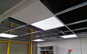 Pose des luminaire Grand bureau